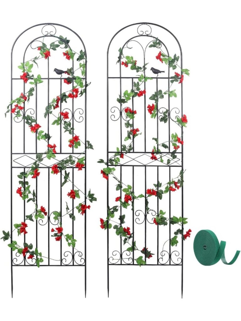 2 Pack Metal Garden Trellis 70.8” H for Climbing Plants, Outdoor Support for
